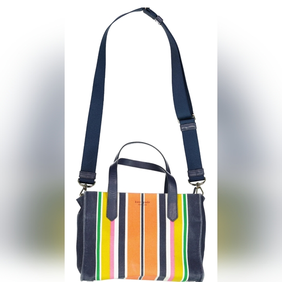 Kate Spade Kitt Stripe Satchel - Picture 1 of 3